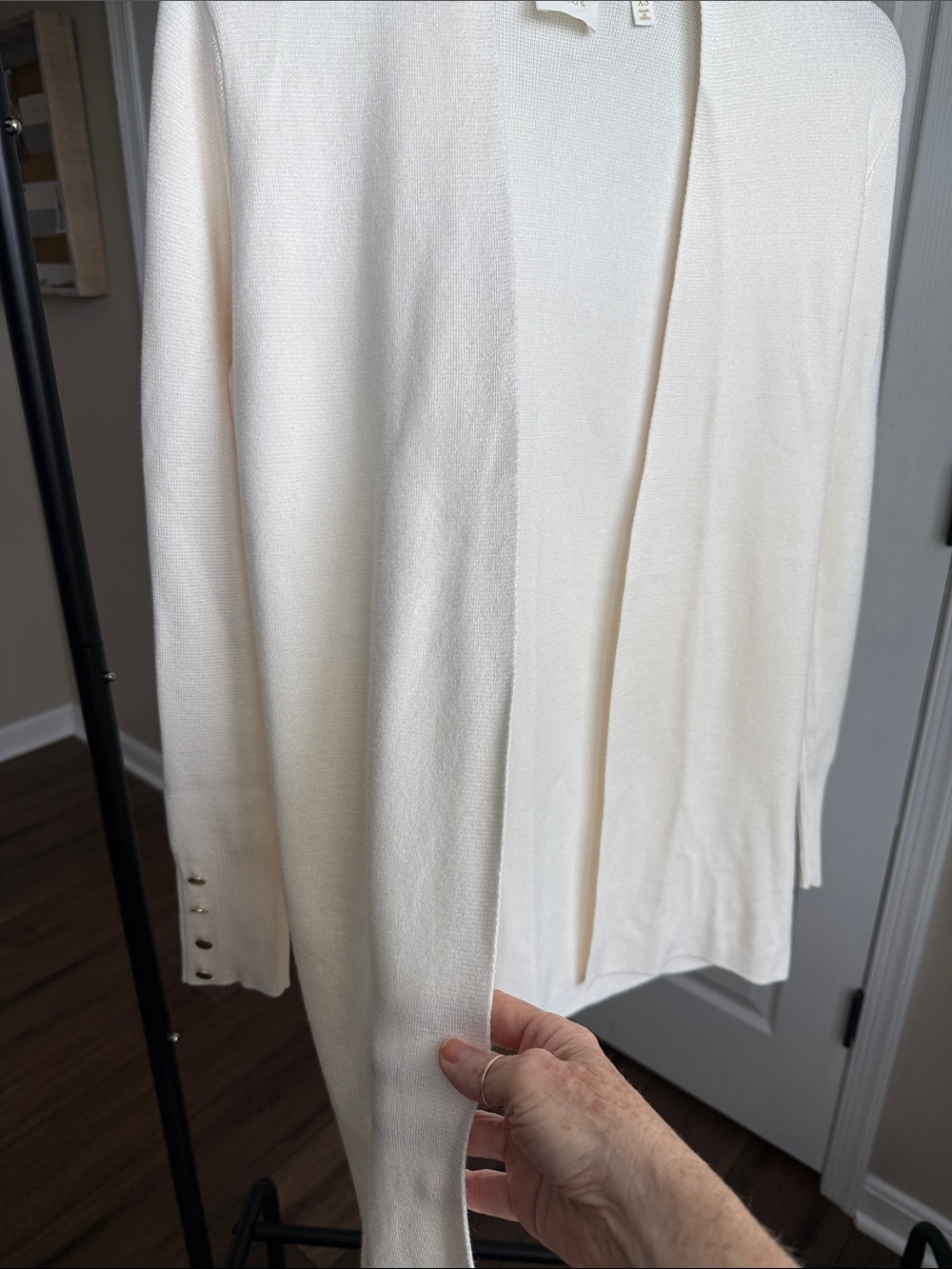 Cyrus Drape Front Mid Length Cardigan - Picture 6 of 13